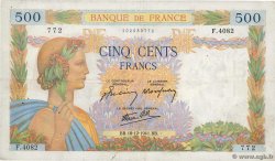 500 Francs LA PAIX FRANCE  1941 F.32.25 TB+