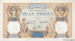 1000 Francs CÉRÈS ET MERCURE type modifié FRANCIA  1938 F.38.30 MBC