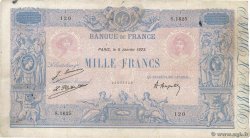 1000 Francs BLEU ET ROSE FRANCE  1923 F.36.39 F-