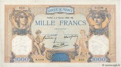 1000 Francs CÉRÈS ET MERCURE type modifié FRANKREICH  1939 F.38.34 SS