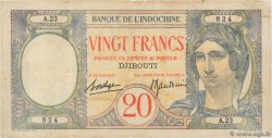 20 Francs DJIBUTI  1941 P.07A MB