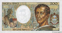 200 Francs MONTESQUIEU FRANCE  1983 F.70.03 AU-