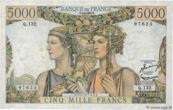 5000 Francs TERRE ET MER FRANKREICH  1953 F.48.08 SS