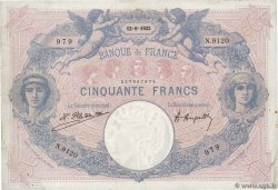 50 Francs BLEU ET ROSE FRANCE  1922 F.14.35