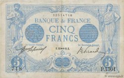 5 Francs BLEU FRANCE  1912 F.02.11 TTB