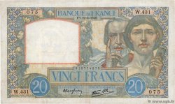 20 Francs TRAVAIL ET SCIENCE FRANCIA  1940 F.12.02 MB