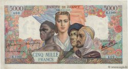 5000 Francs EMPIRE FRANÇAIS FRANCE  1945 F.47.43 pr.TTB