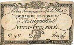 25 Sols FRANCE  1792 Ass.25a TB