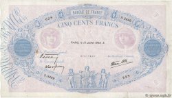 500 Francs BLEU ET ROSE modifié FRANCE  1939 F.31.36 pr.TTB