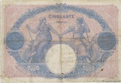 50 Francs BLEU ET ROSE FRANCE  1909 F.14.22 pr.TB
