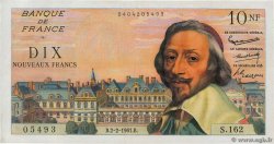 10 Nouveaux Francs RICHELIEU FRANCE  1961 F.57.14 pr.SUP