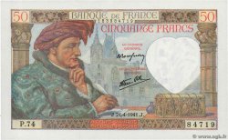 50 Francs JACQUES CŒUR FRANCE  1941 F.19.09 pr.NEUF