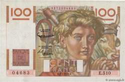 100 Francs JEUNE PAYSAN FRANCE  1953 F.28.35 VF