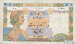 500 Francs LA PAIX FRANCIA  1941 F.32.22 BB