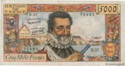 5000 Francs HENRI IV FRANCIA  1958 F.49.07