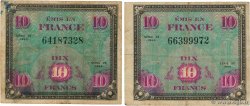 10 Francs DRAPEAU Lot FRANCE  1944 VF.18.01 B+