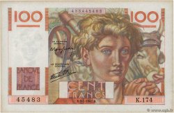 100 Francs JEUNE PAYSAN FRANCE  1947 F.28.13 TTB