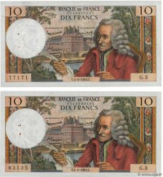 10 Francs VOLTAIRE Lot FRANCE  1963 F.62.01 TTB
