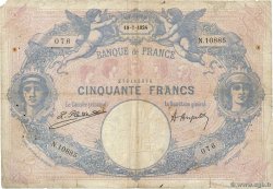 50 Francs BLEU ET ROSE FRANCE  1924 F.14.37 B