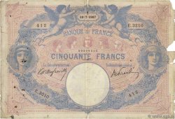 50 Francs BLEU ET ROSE FRANCIA  1907 F.14.19 MC