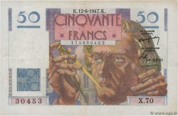 50 Francs LE VERRIER FRANCE  1947 F.20.08 pr.TTB