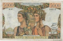 5000 Francs TERRE ET MER FRANCE  1952 F.48.06 F+