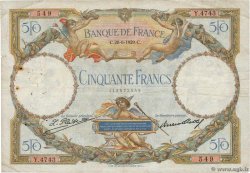50 Francs LUC OLIVIER MERSON FRANCE  1929 F.15.03
