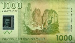 1000 Pesos CHILI  2010 P.161a TB