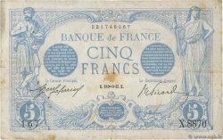 5 Francs BLEU FRANCIA  1915 F.02.33