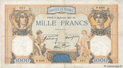 1000 Francs CÉRÈS ET MERCURE type modifié FRANCIA  1938 F.38.30 BC+