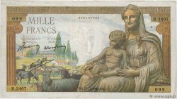 1000 Francs DÉESSE DÉMÉTER FRANCE  1942 F.40.14 pr.TB