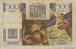 500 Francs CHATEAUBRIAND FRANCIA  1952 F.34.09 RC+