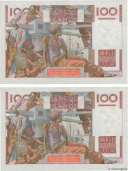 100 Francs JEUNE PAYSAN Consécutifs FRANCIA  1946 F.28.08 EBC