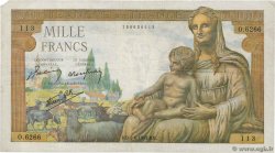 1000 Francs DÉESSE DÉMÉTER FRANCE  1943 F.40.26 TB