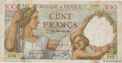 100 Francs SULLY FRANCE  1939 F.26.02 F-