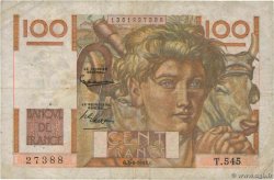 100 Francs JEUNE PAYSAN FRANKREICH  1953 F.28.37 SGE
