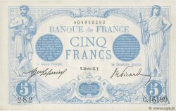 5 Francs BLEU FRANCIA  1917 F.02.47 SPL+