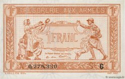 1 Franc TRÉSORERIE AUX ARMÉES 1917 FRANCIA  1917 VF.03.07