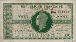 1000 Francs MARIANNE BANQUE D ANGLETERRE FRANKREICH  1945 VF.12.01