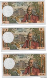 10 Francs VOLTAIRE Consécutifs FRANCE  1973 F.62.64