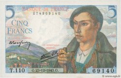 5 Francs BERGER FRANKREICH  1943 F.05.05