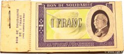 1 Franc BON DE SOLIDARITÉ Liasse FRANCE regionalism and miscellaneous  1941 KL.02A1 AU