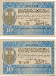 10 Francs BON DE SOLIDARITÉ Consécutifs FRANCE régionalisme et divers  1941 KL.07A4 SUP