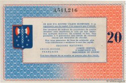 20 Francs BON DE SOLIDARITÉ FRANCE régionalisme et divers  1941 KL.08C3 SPL