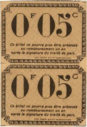 5 Centimes FRANCE Regionalismus und verschiedenen Remiremont 1917 JP.88-069 ST