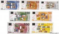 Lot de 7 Billets Spécimens Promotion Euro Spécimen FRANCE regionalismo e varie  1998 P.LOT