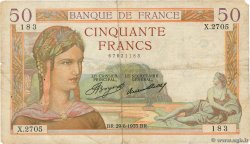 50 Francs CÉRÈS FRANKREICH  1935 F.17.15