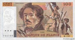 100 Francs DELACROIX imprimé en continu FRANCIA  1990 F.69bis.01a