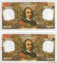 100 Francs CORNEILLE Consécutifs FRANKREICH  1969 F.65.26