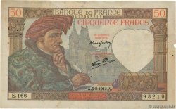 50 Francs JACQUES CŒUR FRANKREICH  1942 F.19.19 fS